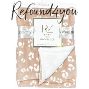 Rachel Zoe - ‘Animal Print -tan’ Baby Blanket 30”x40” NWT. Firm unless bundled!